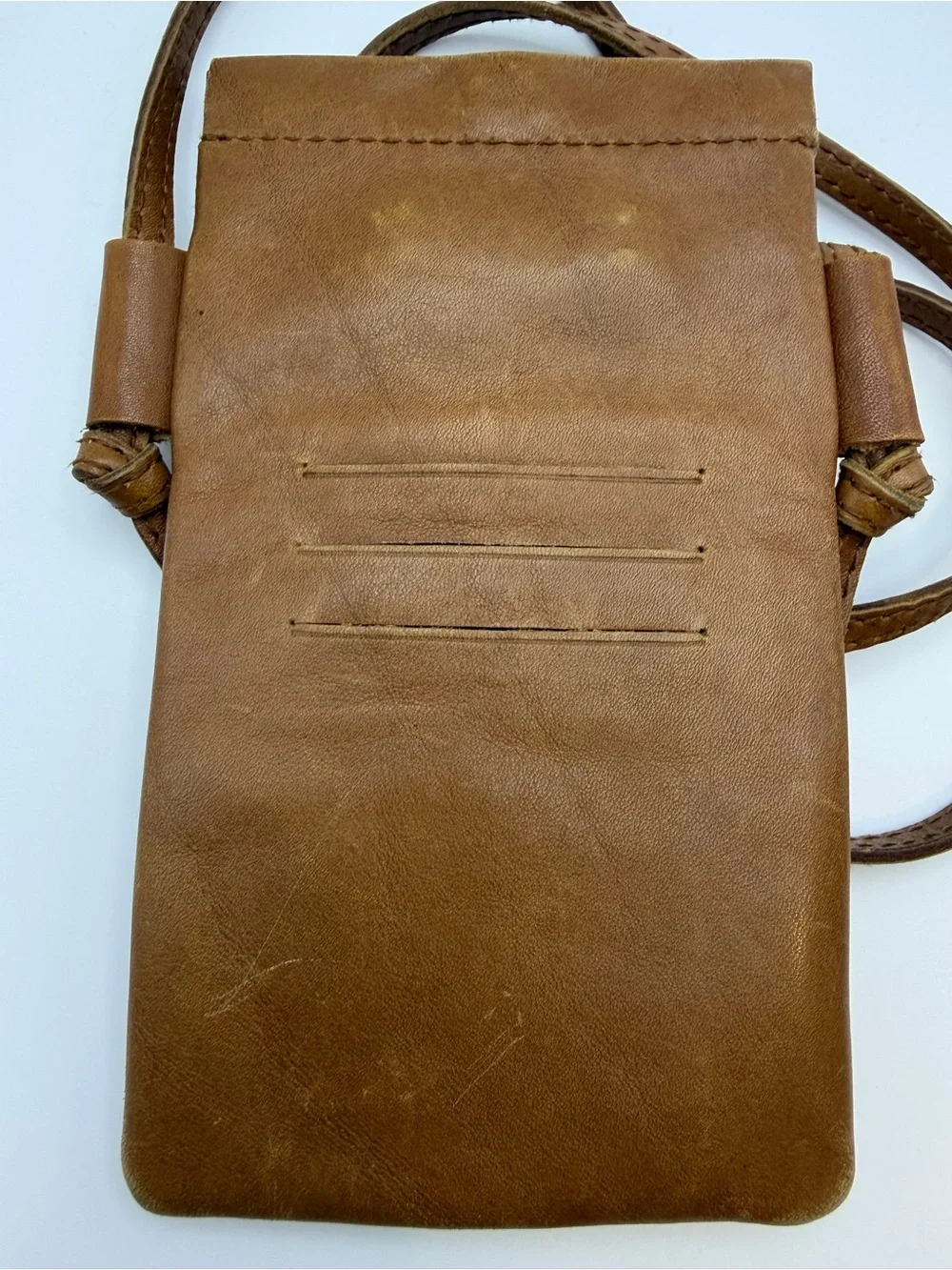 Minimalist Crossbody Brown Phone Pouch Wallet Minimalist